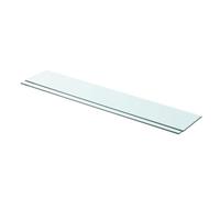 LASWWQMRF Lot de 2 étagères en verre trempé transparent de 8 mm - 90 x 15 | Plaques en verre trempé transparent de 8 mm pour murs à lamelles dans le salon ou le magasin avec une capacité de charge