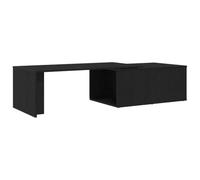 LASWWQMRF Table basse noire aspect chêne 150 x 50 x 35 cm en bois | Table d'appoint élégante pour salon et chambre à coucher avec surface facile d'entretien et forte résistance.