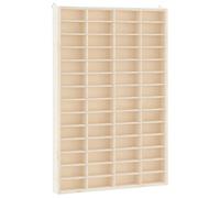 LASWWQMRF Vitrine de collection en bois 56 compartiments 40 x 4,5 x 60 cm | Vitrine murale peu encombrante en contreplaqué avec 56 compartiments de tri pour figurines et mini dans le salon ou le bureau