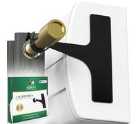 L'ATELIER DU RIDEAU | Support tringle rideaux sans percage | Polyvalent pour Coffre Volet Roulant-Dressing-Etagères-Séparation d’Espace |Adhésifs Ultra Puissants +10 kg Par Support-Métal Robuste(NOIR)