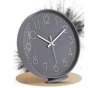 Horloge murale grise de 20 cm, style quartz