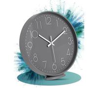 Horloge murale grise de 30 cm, style classique, décoration moderne