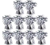 LATERN 10 Pièces Cône de Poids de Ballon D'hélium, 170g/pc Feuille D'argent Poids Lourds pour Ballons Solides Cône à Pampilles Métalliques pour Centre de Table D'anniversaire Mariages Décoration