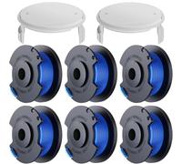 LATERN 8Pcs Ligne De Bobine De Coupe-Bordures Ryobi avec Capuchon De Bobine, Fil Réflexe De Remplacement pour Tondeuse à Alimentation Automatique pour Tondeuses sans Fil Ryobi 18v 24v 40v