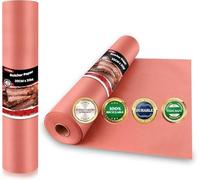 LATERN Rouleau de Papier de Boucherie, 30CM x 30M Qualité Alimentaire Papier Kraft Non Blanchi Non Ciré Non Couché Rose Boucher Papier pour Fumoir, Barbecue, Grille, Fumage, Cuisson de Viande Juteuse