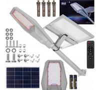 Laterne Solaire De Jardin Sur Mât, Puissance 1500W, Grand Panneau Et Batterie 60Ah