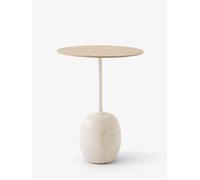 Lato LN8 / LN9 Table d'appoint avec plateau en bois AndTradition Chêne - Marbre Crema Diva - 5705385023563
