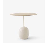 Lato LN8 / LN9 Table d'appoint avec plateau en bois AndTradition Chêne - Marbre Crema Diva - 5705385023563
