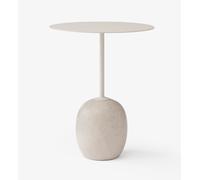 Lato table brasse Ivoire blanc H 55 cm avec plaque métallique AndTradition - 5709262010851