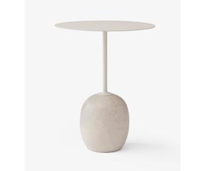 Lato table brasse Ivoire blanc H 55 cm avec plaque métallique AndTradition - 5709262010851