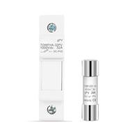 LatoYard 1 ensemble de fusibles PV et support 1000 V DC panneau solaire ficelle pour la protection, plastique résistant aux hautes températures, 10 A/15 A/20 A/25 A/30 A en option, installation facile