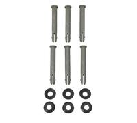 LatoYard 80 mm pour goupilles et joints de rechange pour piscines Power Steel, lot de 6 fixations en plastique pour réparation de cadre de piscine, kit de quincaillerie gris