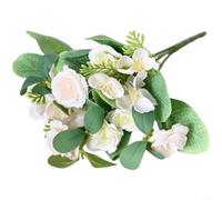 LatoYard Bouquet de pivoines artificielles réalistes en soie pour décoration de table de salon, bureau, arrangement floral longue durée, 30 cm