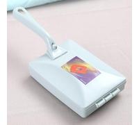 LatoYard Brosse à rouleau manuelle pour tapis de canapé lit, ramasse-miettes rapides et collecteur de saleté avec bac vide à bouton-poussoir, nettoyage portable, violet