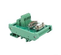 LatoYard DB9-MG6 Module d'interface de montage sur rail DIN avec connecteurs mâles femelles droits et boîte de jonction verte 85 x 55 mm