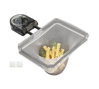 LatoYard Filtre de vidange d'évier robuste avec aspiration, filtre en métal pliable, séparation des déchets alimentaires, panier de prévention de l'obstruction avec 100 mailles, finition grise