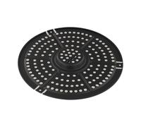 LatoYard Friteuse à air en acier au carbone pour poêle de rechange, plaque de gril non perforée avec poignée centrale, passe au lave-vaisselle, plateau à légumes pour viande, poisson, légumes, 16 x 16