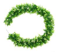 LatoYard Guirlande de vigne d'eucalyptus artificielle de 180 cm avec fleurs de gypsophile pour photographie de mariage et décoration de maison ou de jardin (D)