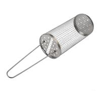 LatoYard Panier à légumes à roulettes en acier inoxydable avec rotation à 360° - Cage de barbecue amovible portable pour une cuisson homogène au gaz, au charbon de bois ou