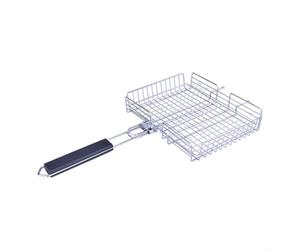 LatoYard Panier de barbecue portable pliable en acier inoxydable avec sac de rangement pour la cuisine en plein air