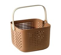 LatoYard Panier de douche à drainage creux, fourre-tout de rangement en plastique PP durable avec poignée, organiseur spacieux pour shampooing et savon, panier de bain à séchage rapide pour cuisine