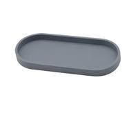 LatoYard Plateau en silicone pour salle de bain, distributeur de savon, plaque de rangement incassable, passe au lave-vaisselle, organiseur d'évier de cuisine, 25 x 11 x 2 cm, noir