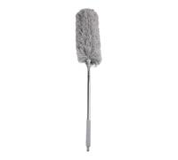 LatoYard Plumeau électrostatique en microfibre avec poignée rétractable, nettoyeur de plafond extensible jusqu'à 280 cm, lavable, tête flexible et toile d'araignée, gris