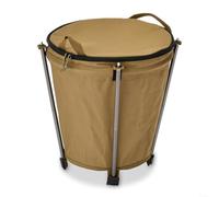 LatoYard Poubelle d'extérieur pliable de 20 L pour camping, voyage, poubelle portable et pliable, kaki