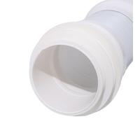 LatoYard Raccord flexible en PVC blanc pour cuvette de WC 250 mm-500 mm extensible Joint solide