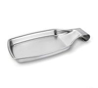 LatoYard Repose-cuillère robuste en acier inoxydable 304, grand porte-ustensiles de cuisine pour cuisinière, base carrée pour spatule et louche, facile