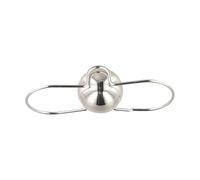 LatoYard Réutilisable pour boule de glace en acier inoxydable avec support, pierres de refroidissement non diluées, tasses à café et verres à whisky, barre facile à nettoyer, argenté, 3,8 cm