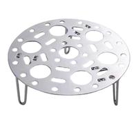 LatoYard Support à vapeur pliable en acier inoxydable pour œufs boulettes poisson support vertical multi-usage accessoire de cuisine argenté