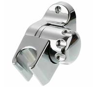 LatoYard Support de pommeau de douche perforé réglable, support mural en ABS chromé avec inclinaison, installer le support de pulvérisateur de douche, salle de bain, argent