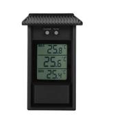 LatoYard Thermomètre de serre à affichage numérique Max Min avec fonction mémoire pour intérieur ou extérieur, jardin, mur, pièce, blanc, 17 cm-30 outils de jardinage