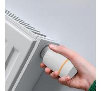 LatoYard Tuya Vanne de chauffage WiFi, tête de radiateur thermostatique programmable avec télécommande par application, détection de fenêtre, filetage M30 x 15, blanc