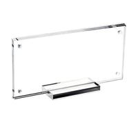 LatoYard Vitrine en acrylique transparent pour monnaie et objets de collection, cadre porte-monnaie double face avec support pour billets de dollars, timbres ou œuvres d'art, 8,9 x 18,9 x 0,9 cm
