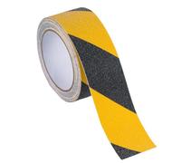 LATRAT Bande Antidérapante adhésive, Bande de sécurité pour escaliers échelles sols glissants Intérieur et Extérieur (Noir/jaune, 5 cm x 5 m)