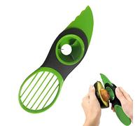 LATRAT Couteau de Coupe d'avocat, Couteau de Coupe d'avocat 3 en 1, Noyau de karité Beurre Fruit Peeling Machine séparateur de pâte Couteau en Plastique Cuisine Outil de légumes Gadget de Cuisine