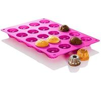 LATRAT Lot de 20 mini moules à kouglof en silicone traditionnel avec revêtement antiadhésif pour vos desserts au chocolat, gelée