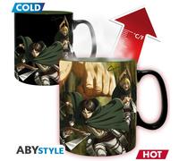 ABYstyle - ATTACK ON TITAN Mug Thermo-réactif Titan Eren S3 - Produit Officiel - Grand Contenant 460 ml - Mug Heat Change