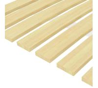 Latte de rechange pour sommier - WIENS - 24 lattes - 120x200 cm - Bois de peuplier massif - Pliable - Enroulable - Brun