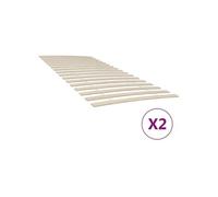 vidaXL Lattes de rechange pour sommier 34 lattes 2 pièces 100 x 200 cm Bois