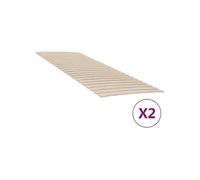 vidaXL Sommiers à Lattes avec 48 Lattes 2 pcs 70x200 cm