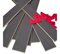 Lattes pour sommier - EBAC LITERIE - 10 lattes - Bois 7 plis - 680x68x8 mm - Noir