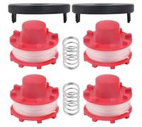 Latuwa Lot de 4 bobines de tête de débroussailleuse 3405096 et 2 cache-bobines avec ressorts de compression pour débroussailleuse Einhell CE-CT 36/30 LI E Solo, AGILLO 36/255 BL, AGILLO 18/200