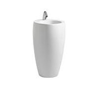 Laufen Il Bagno Alessi - Lavabo sur pied 53x90 cm, trou pour robinetterie, avec LCC, blanc H8119724001041