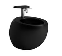 LAUFEN Alessi one Bidet suspendu, 1 trou pour robinet, 390x585mm, trop-plein caché, H8309717163041, Couleur: Noir Mat