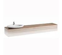 LAUFEN Alessi One H4246020976301 meuble H4246020976301 2400x12x500mm, découpe à gauche, Noce Canaletto