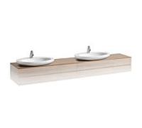 LAUFEN Alessi One H4246040976301 meuble H4246040976301 2400x12x500mm, découpe r. & l., Noce Conaletto