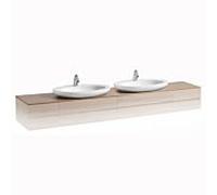 LAUFEN IL BAGNO ALESSI One Plan de toilette avec 2 découpes, H4246240976301,